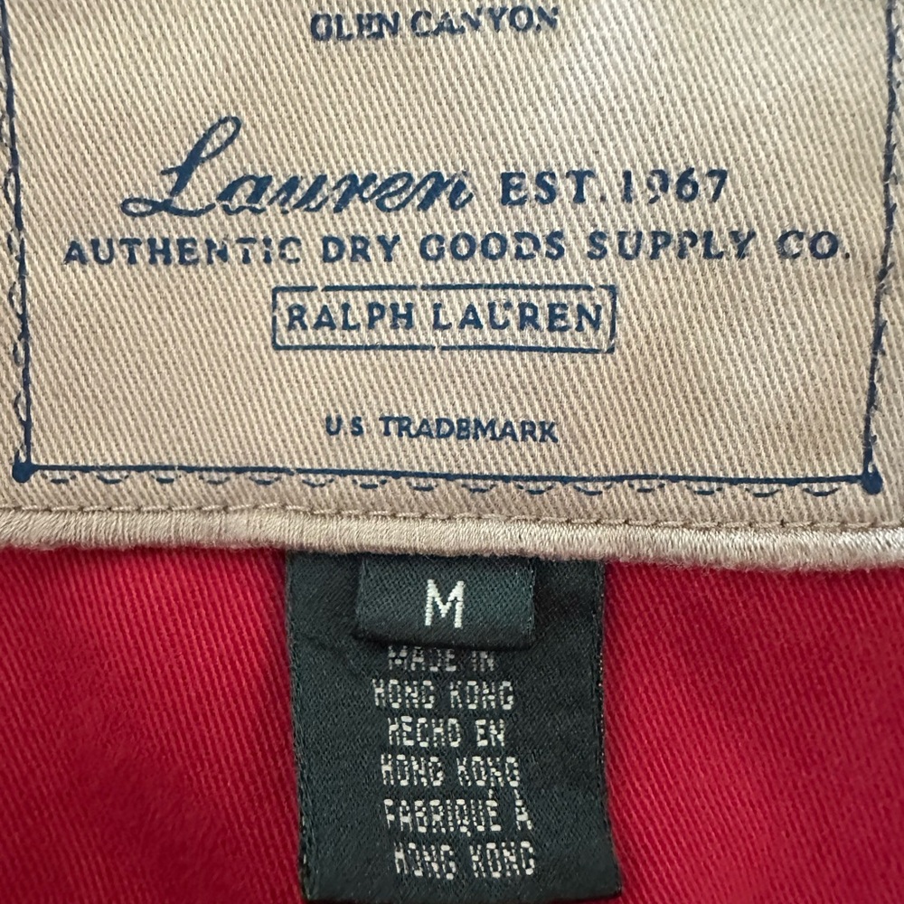 Ralph Lauren Women's Red Cotton Zip-Front Jean Jacket size Medium - Picture 3 of 4